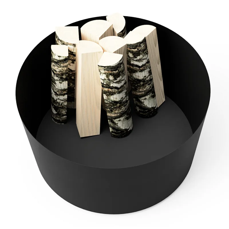 Galvaniserad metall rund utomhus plantering